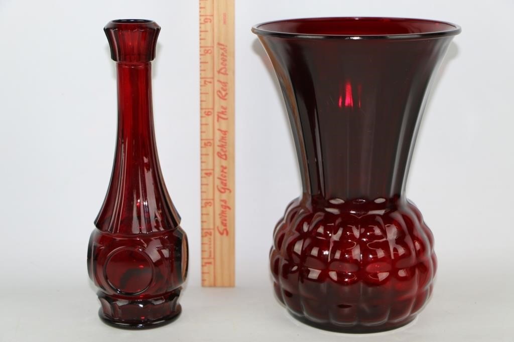 Ruby Red Vases