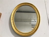 Gold Framed Oval Mirror