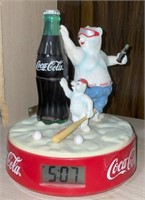 1997 Coca-Cola Pola Bear Alarm Clock, Battery