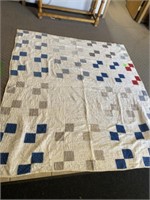 HAND SEWN OLD PATCH QUILT