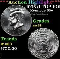 ***Auction Highlight*** 1996-d Kennedy Half Dollar