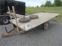 Single Axle Wood Deck Wagon