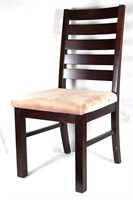SET OF FOUR WOOD BOULEVARD LADDER BACK SIDE CHAIRS