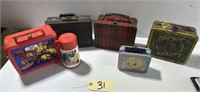 (5) VINTAGE LUNCH BOXES