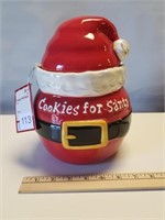 Santa Cookie Jar 9.5" tall