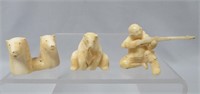 Group of Inuit carved figures