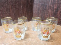 Set 6 vintage Coors glasses