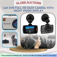 CAR DVR FHD DASH CAMERA W/ NIGHT VISION DISPLAY