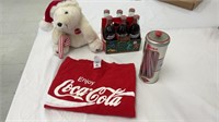 Oca-cola shirt, 6 pack , straw holder bear