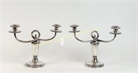 PAIR CHRISTOFLE GALLIA DOUBLE CANDELABRAS