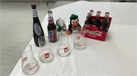 7up glasses, tpack coca-cola, stuffed animals,
