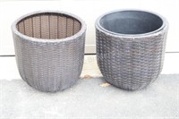 Large Designer Polyrattan Planters