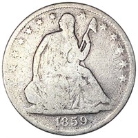 1859-S Seated Liberty Half Dollar NICELY CIRC