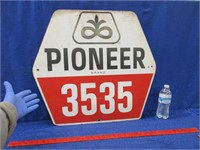 vintage "pioneer" seeds sign (feed store-farm)