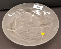 13.5" Frosted Glass Chop Plate or Shallow Bowl