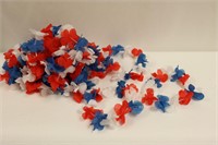 19pc Red White & Blue Lei Chokers