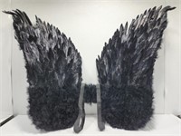 Black costume angel wings