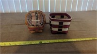 LONGABERGER RED WHITE AND BLUE BASKETS