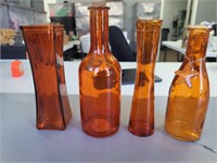 Assortment of Orange Vases/Bottles Resale $30.00