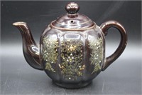 1940s Redware Moriage Teapot