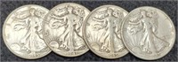 (4) W. Liberty Half Dollars: