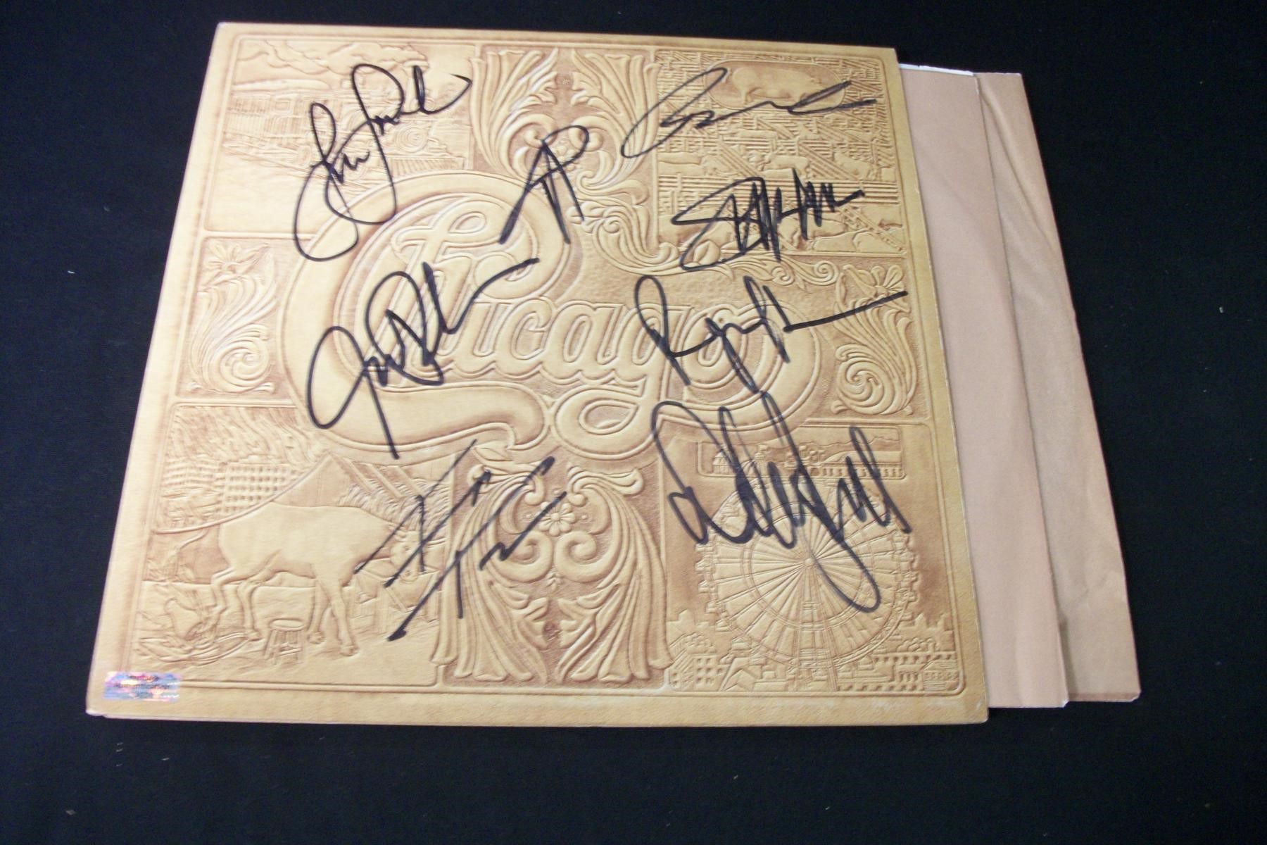 CHICAGO BAND SIGNED ALBUM COVER HERITAGE