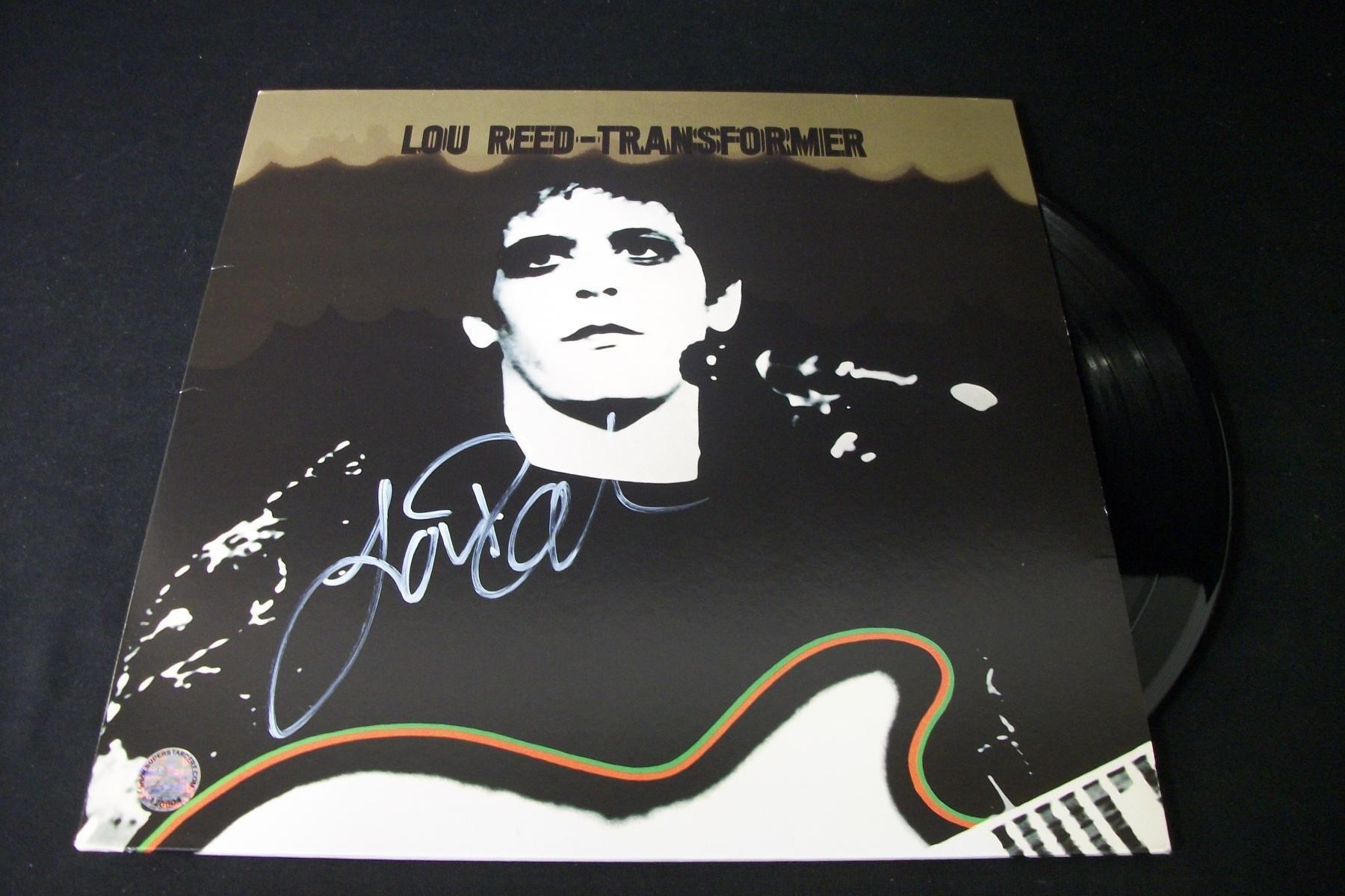 LOU REED SIGNED TRANSFORMER ALBUM COVER COA