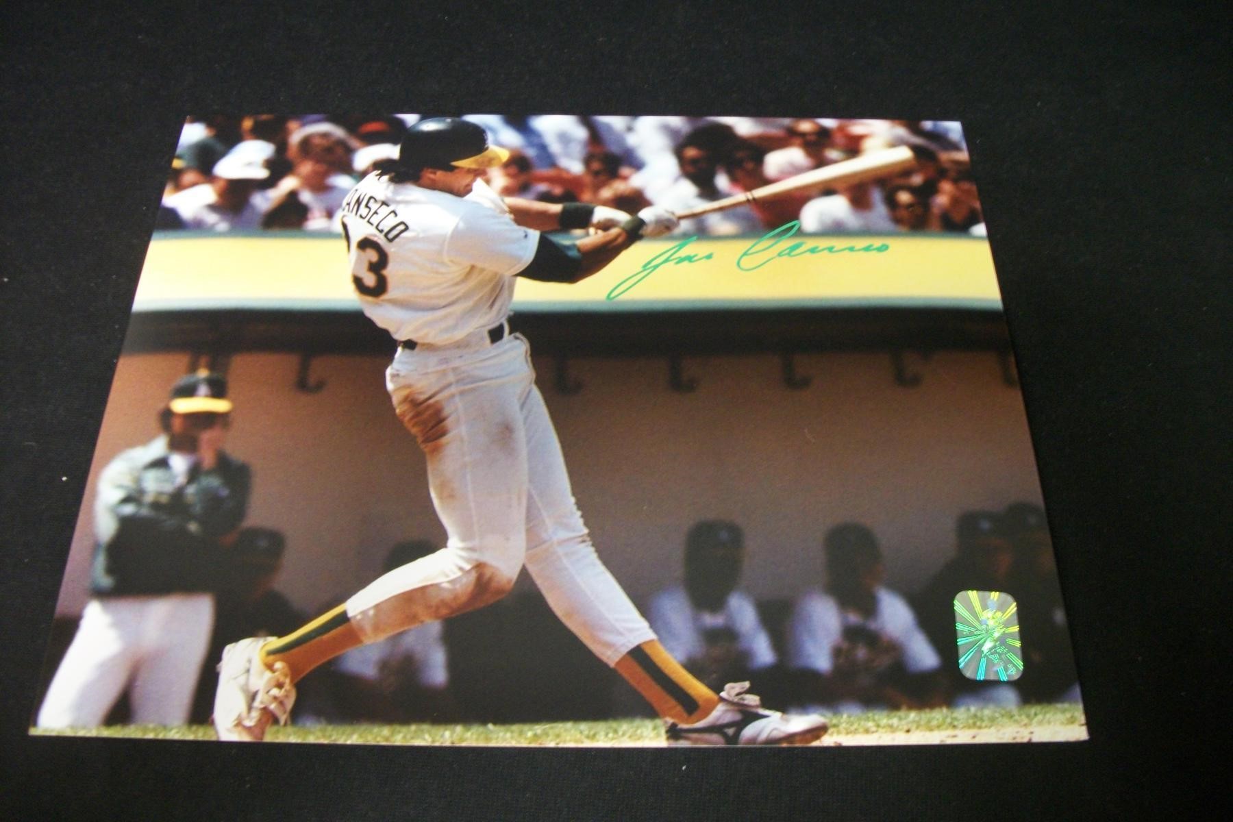 AUTHENTIC JOSE CANSECO SIGNED 8X10 PHOTO COA