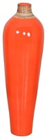 Large Glossy Orange Small Lip Vase