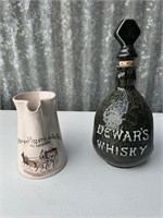 Whiskey Decanter and Italian pitcher
