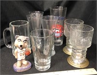 Beer glasses ++ Husky bobblehead doll