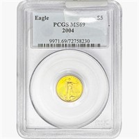 2004 US 1/10oz. Gold $5 Eagle PCGS MS69