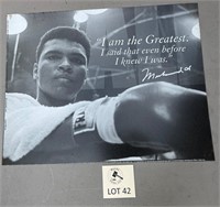Muhammad Ali Metal Sign