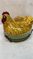 Chicken soup pot, warming tray and basket