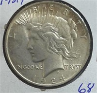 1924 Peace  Dollar MS