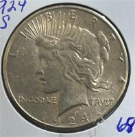 1924S Peace  Dollar MS