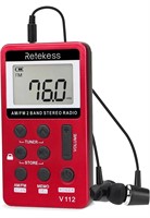 NEW V112 Pocket AM FM Radio