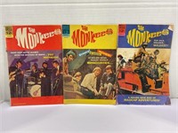 LOT OF 3 THE MONKEES COMICS BY DELL COMICS - NO.