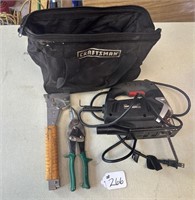 CRAFTSMAN JIG SAW, AND STAPLER WITH CARRY BAG