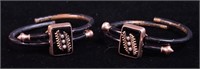 A pair of Victorian mourning bracelets with