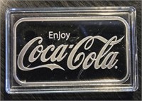 One Ounce Silver Bar: Coca-Cola