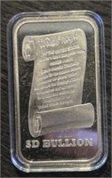 One Ounce Silver Bar: We The People