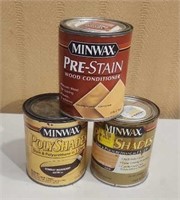 (3) MinWax Wood Stains, Mostly Full Cans