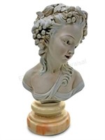 Classical Plaster Cast French Woman Bust