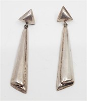 Barra, Modernist Sterling Silver Earrings