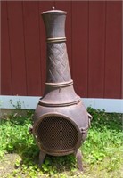 Cast Iron Chiminea Fireplace With Lid  60" Tall,