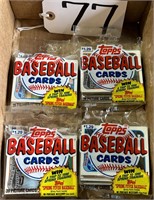 4 Unopened Packs 1989 Tops Baseball Cards