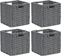 DULLEMELO Wicker Storage Baskets, 11x11x11