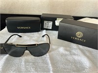 Versace Greek Key Aviator Sunglasses w/Case