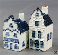 Delft Townhouse Decanters / 2 pc